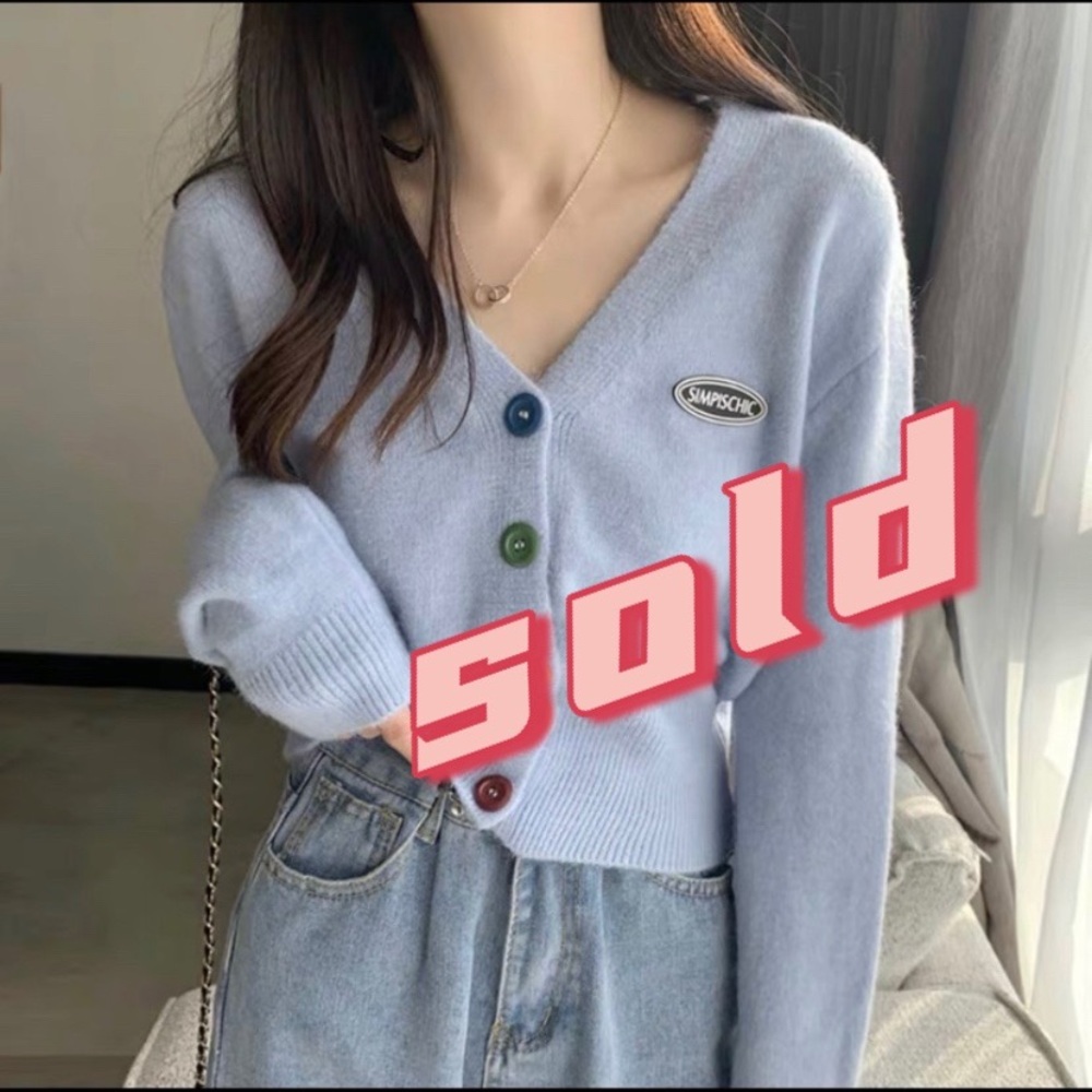 Women V neck Sweater - Picture 1 of 6